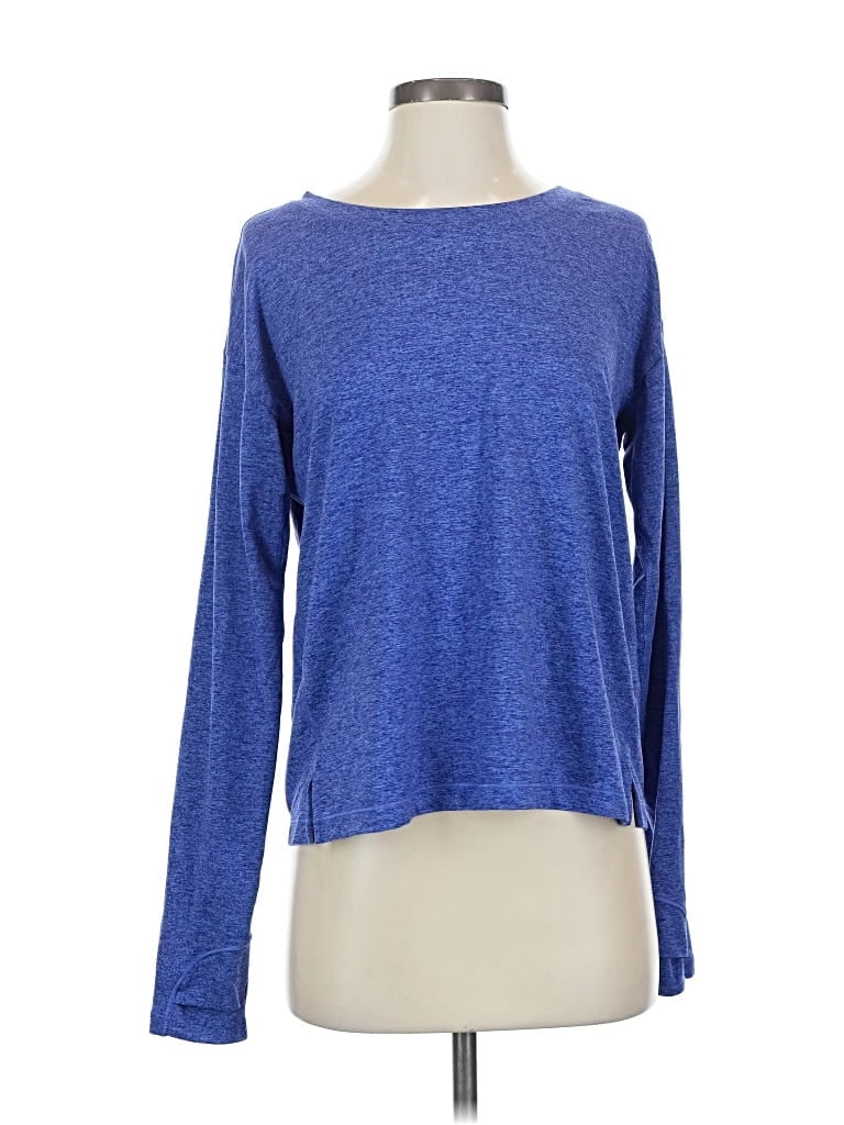 Pre-owned Athleta Long Sleeve T-shirt In Blue