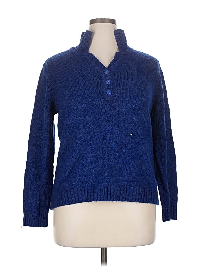 Pre-owned Karen Scott Pullover Sweater In Blue