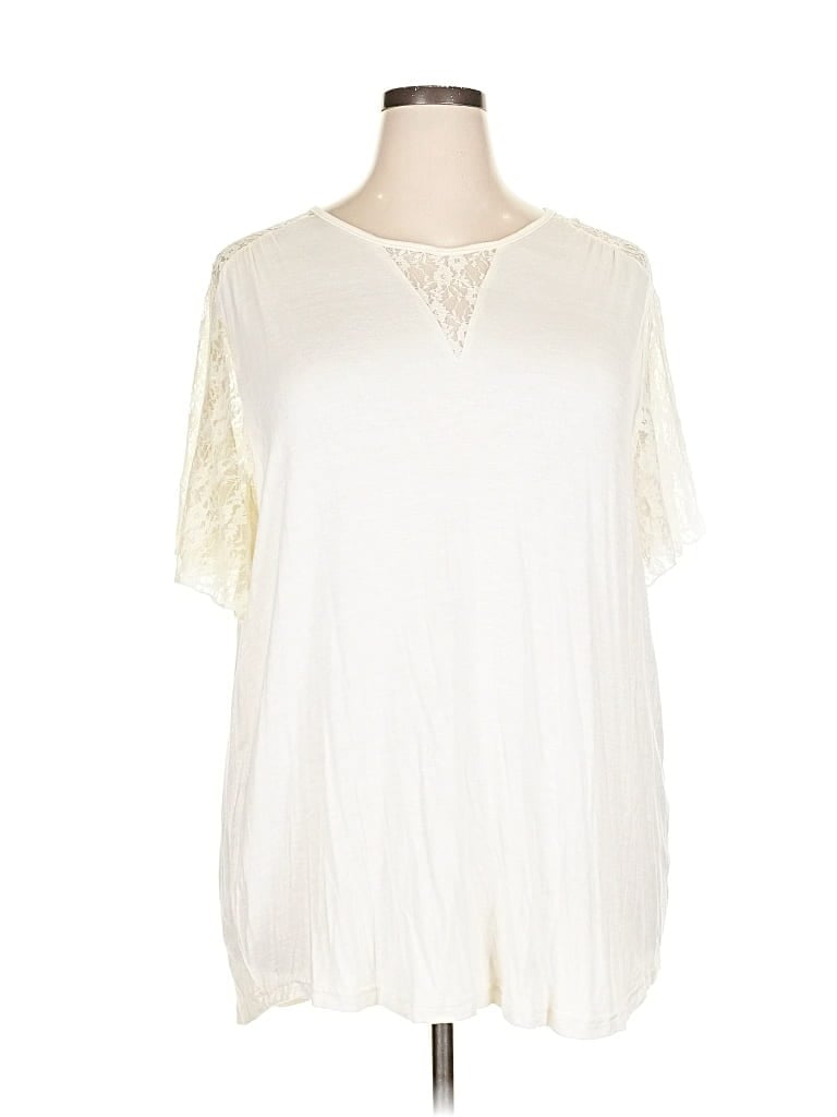 Pre-owned Suzanne Betro Short Sleeve T-shirt In White