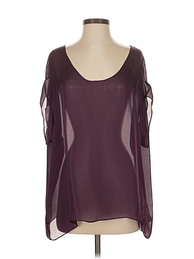 Pre-owned Joe's Jeans 3/4 Sleeve Blouse In Burgundy