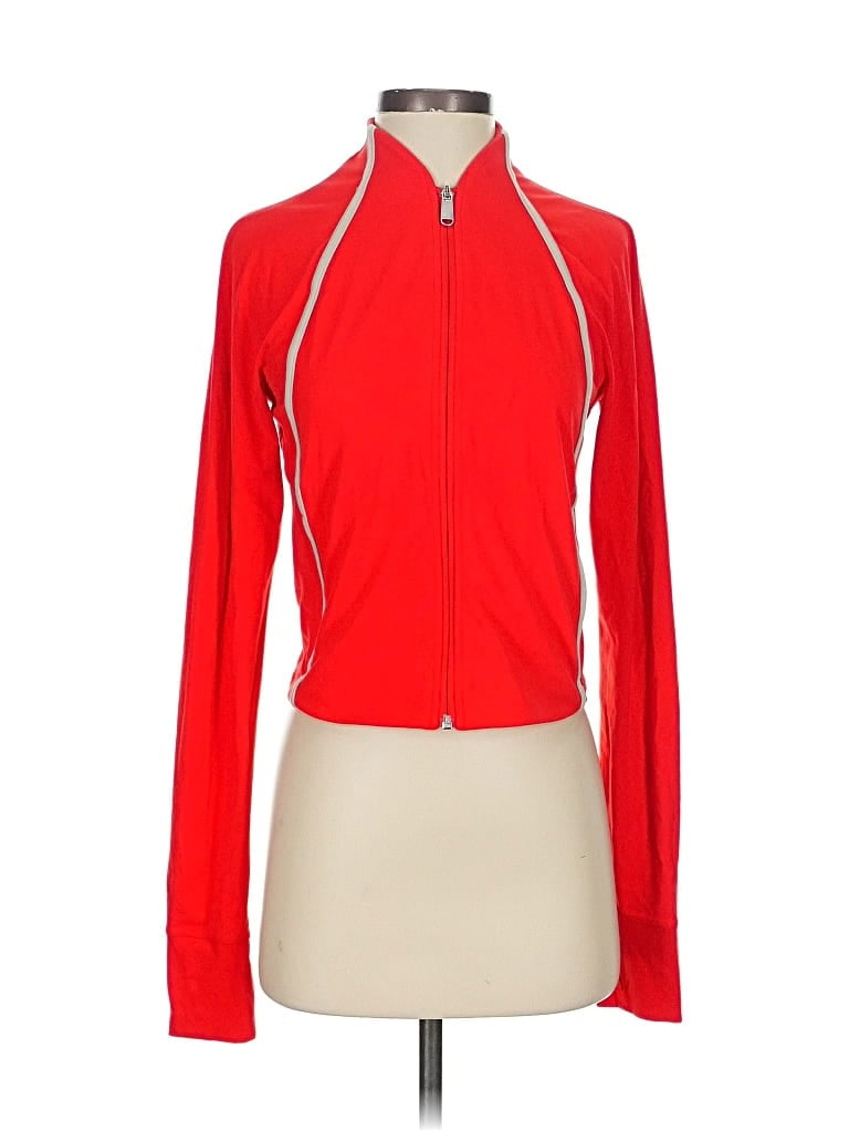 Pre-owned Athleta Cardigan Sweater In Red