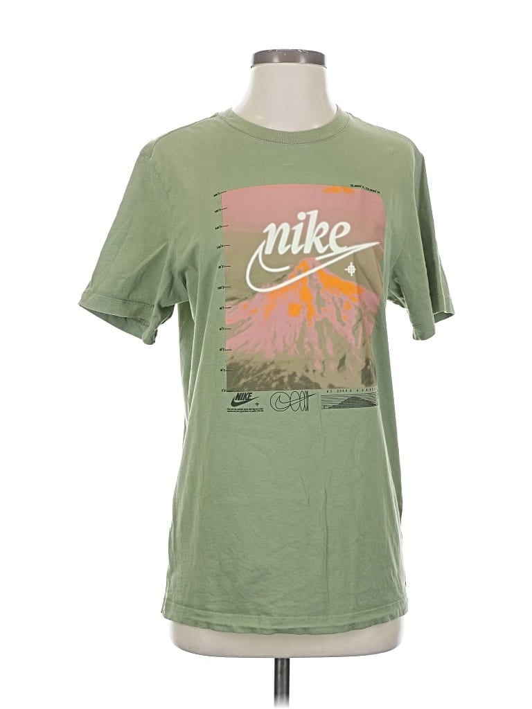 Pre-owned Nike Short Sleeve T-shirt In Green