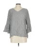 Apt. 9 100% Rayon Silver 3/4 Sleeve Blouse Size L - photo 1