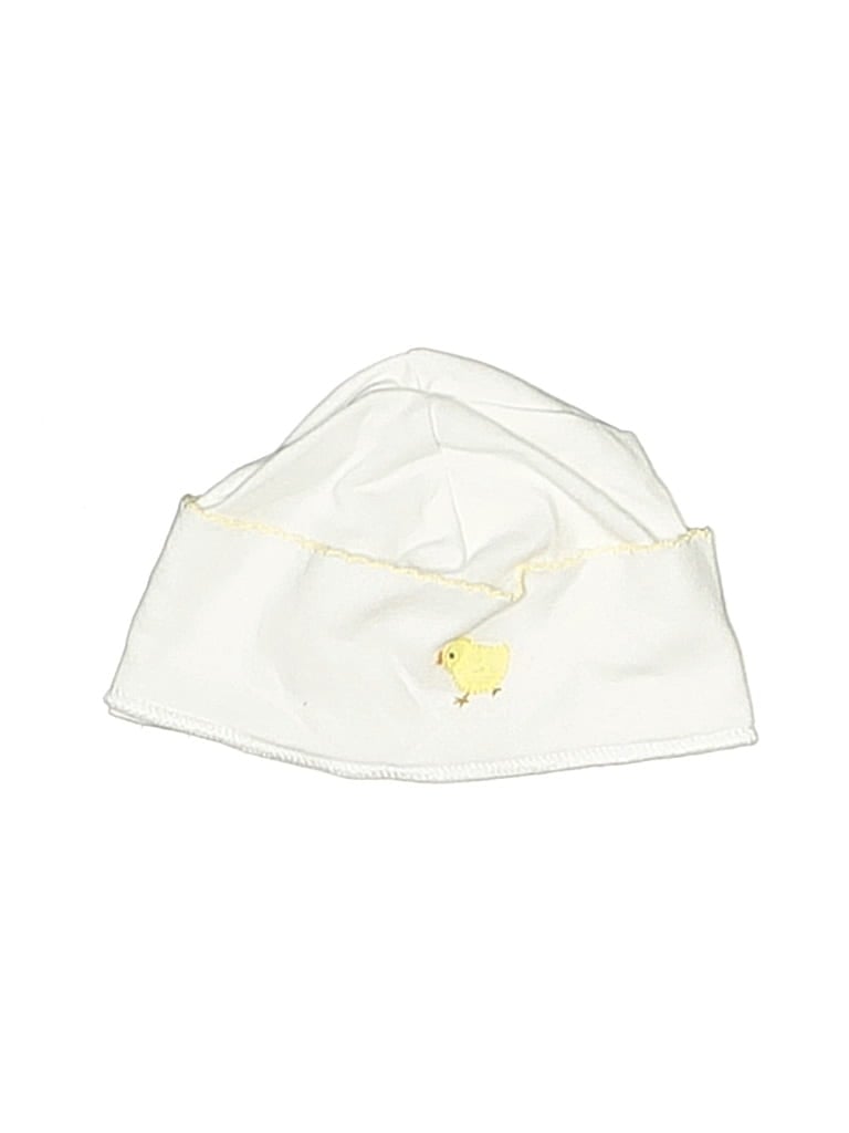 Pre-owned Feltman Brothers Babies' Beanie Hat In White