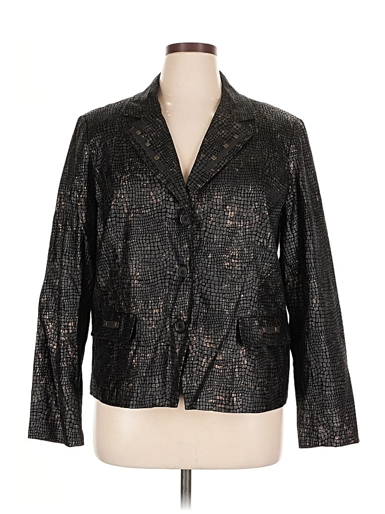 Pre-owned Erin London Blazer Jacket In Gold