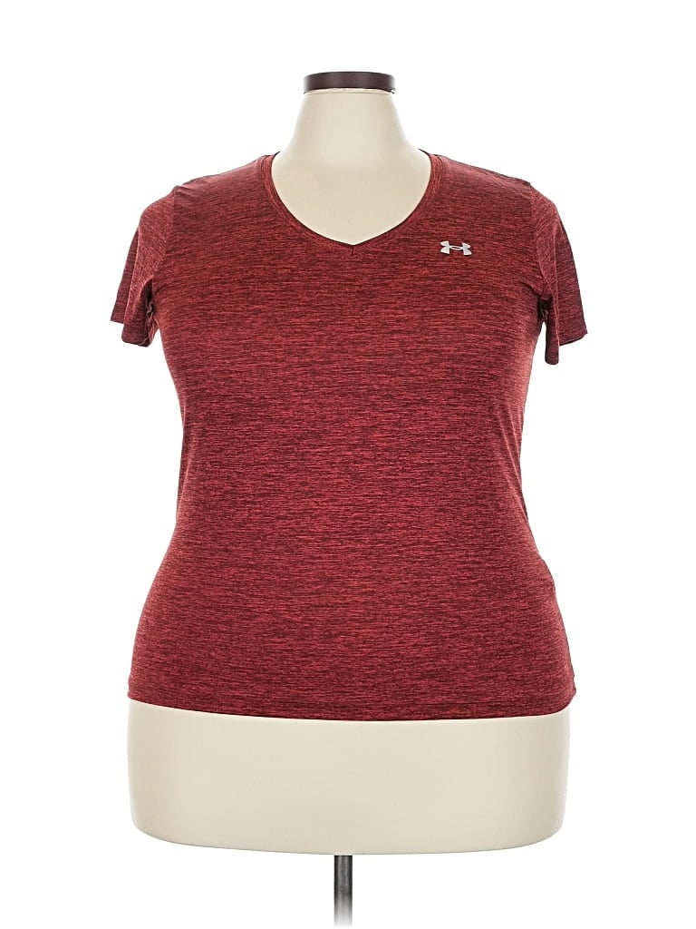 Pre-owned Under Armour Active T-shirt In Burgundy