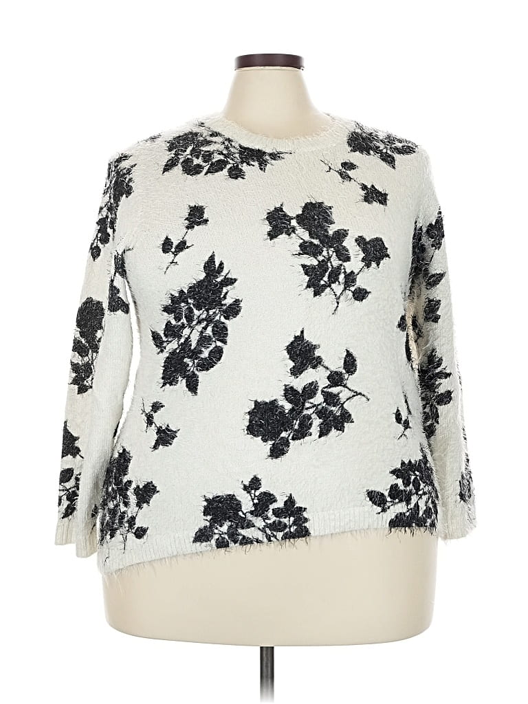 Pre-owned Vince Camuto Pullover Sweater In White