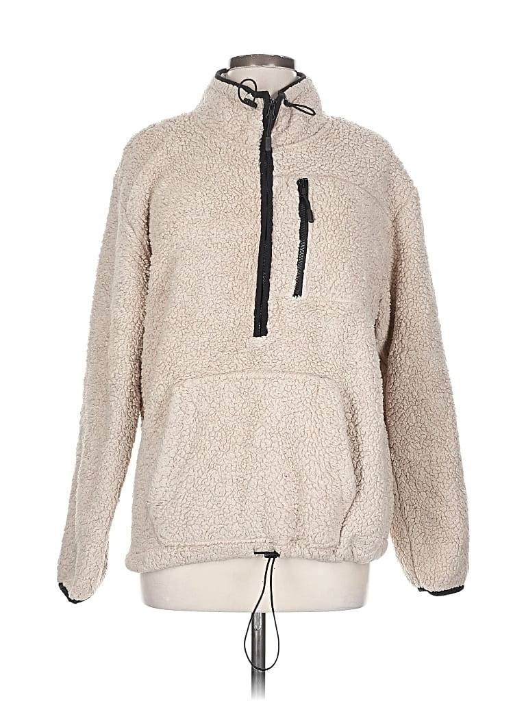 Pre-owned Victoria's Secret Pink Fleece Jacket In White