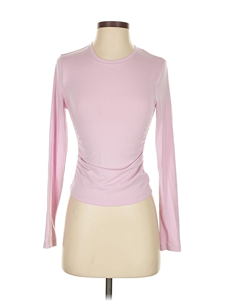 Pre-owned Athleta Long Sleeve T-shirt In Pink
