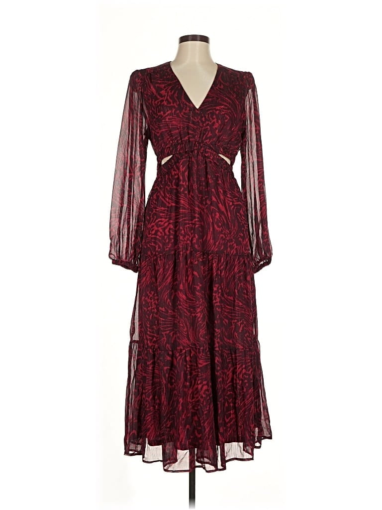 Pre-owned Sofia Jeans By Sofia Vergara Cocktail Dress In Burgundy