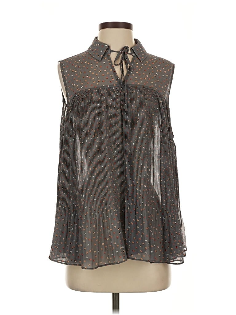 Pre-owned Lc Lauren Conrad Sleeveless Blouse In Gray