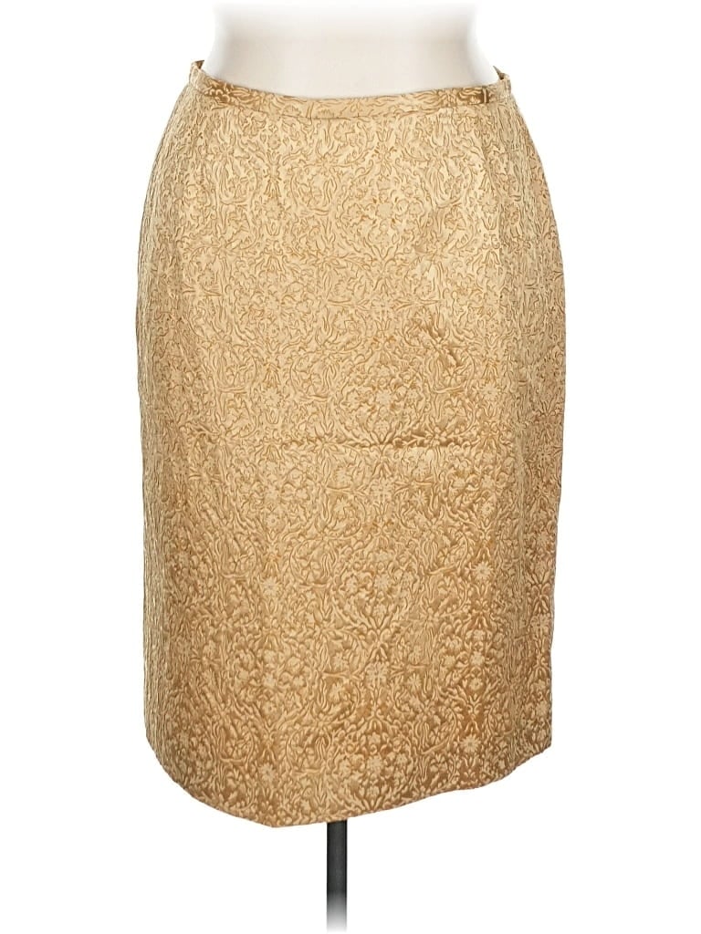 Pre-owned Doncaster Collection Formal Skirt In Gold