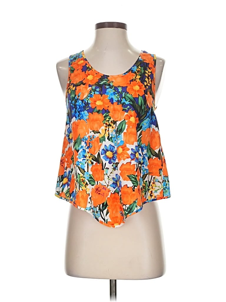 Pre-owned Yumi Kim Tank Top Orange Halter Neckline Tops