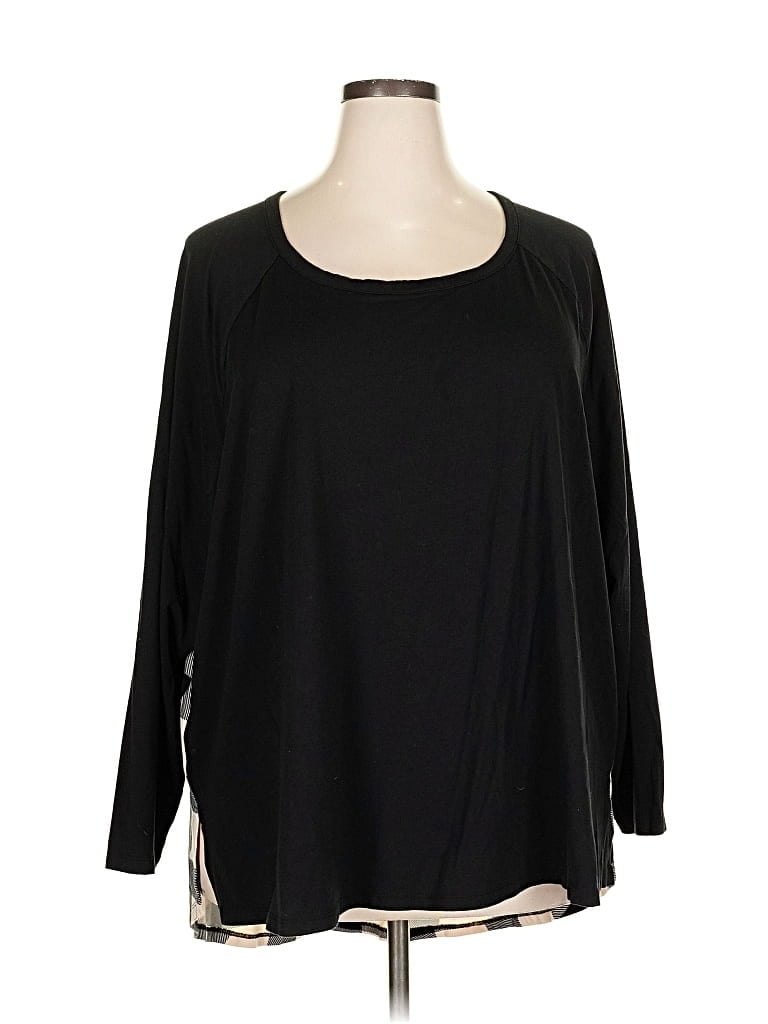 Pre-owned Any Body 3/4 Sleeve T-shirt In Black