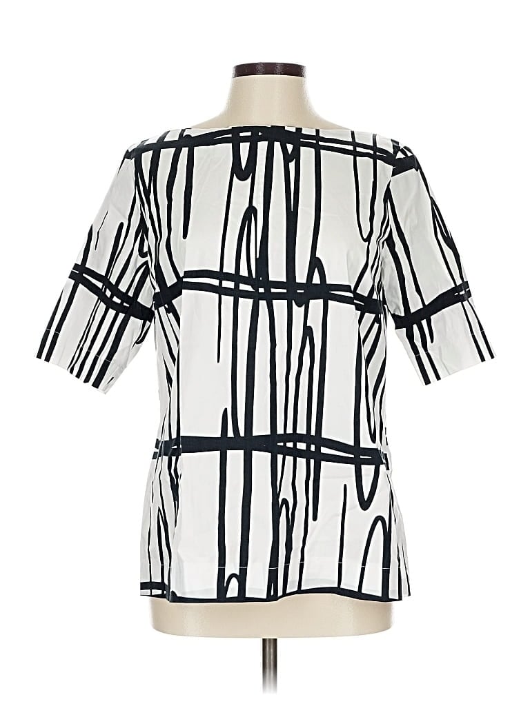 Pre-owned Worthington Short Sleeve Blouse In Silver