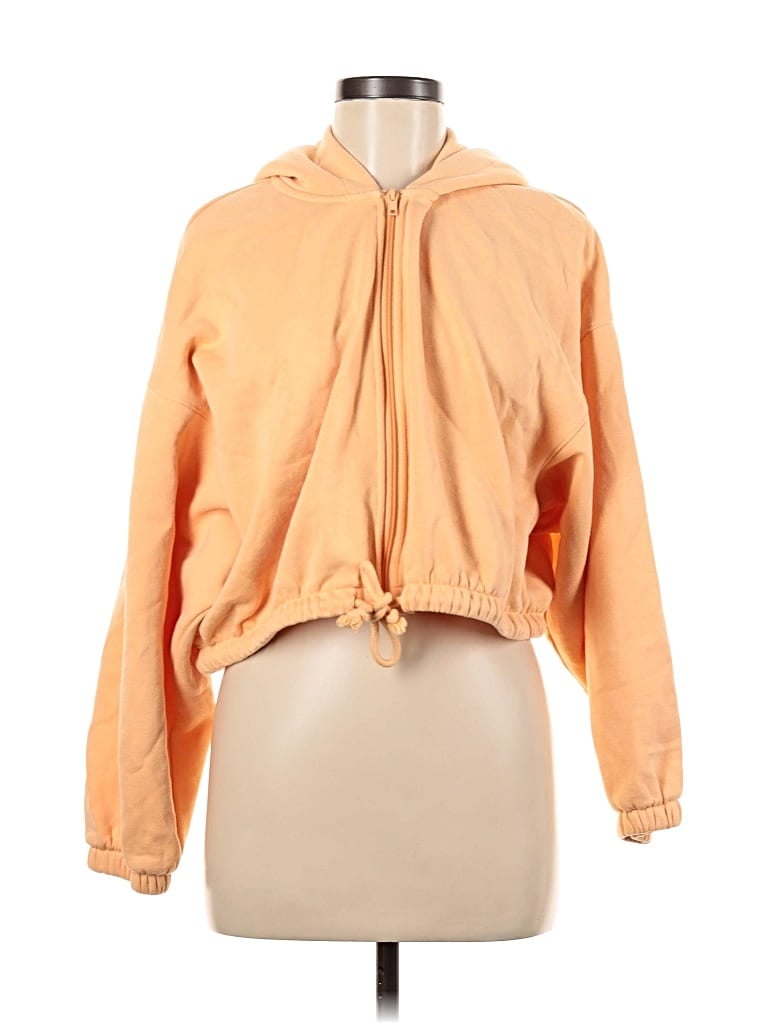 Pre-owned H&m Zip Up Hoodie In Orange