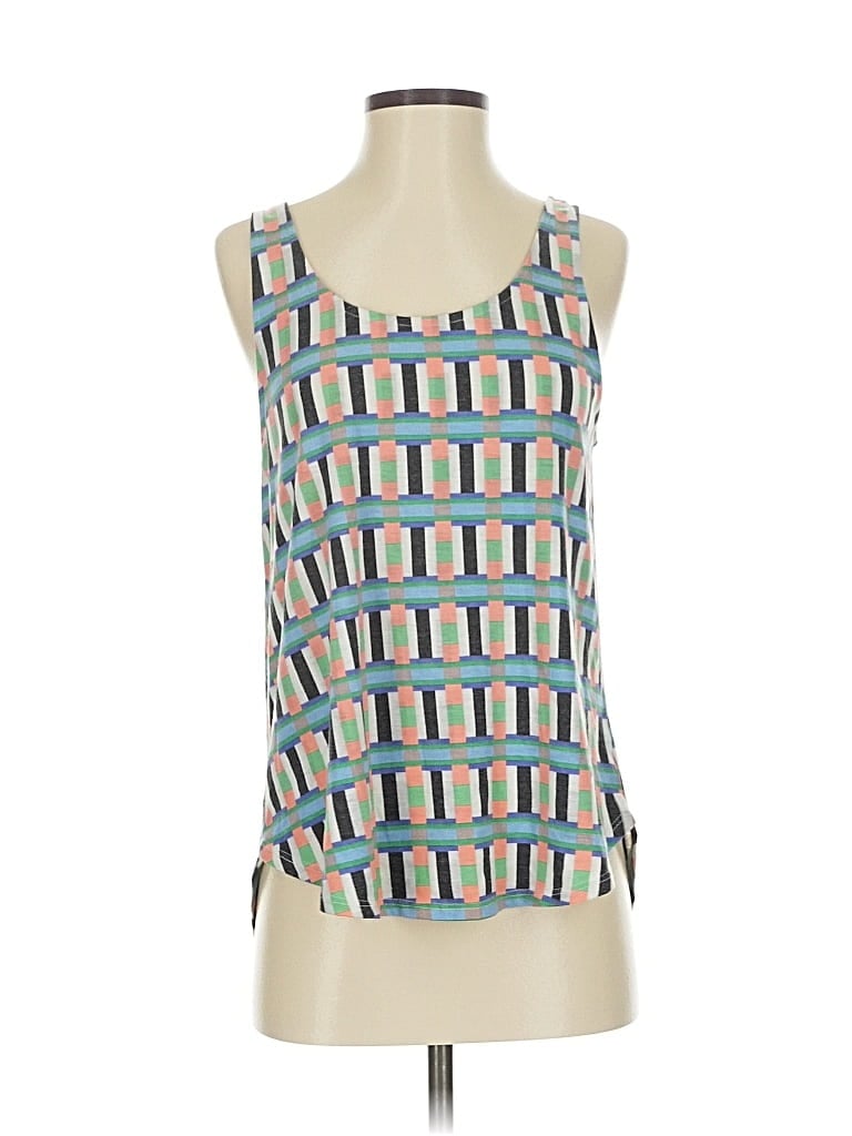 Pre-owned Elodie Tank Top Blue Square Neckline Tops