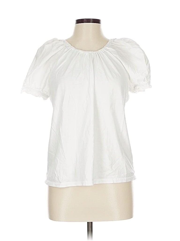 Pre-owned J.crew Factory Store Short Sleeve T-shirt In White