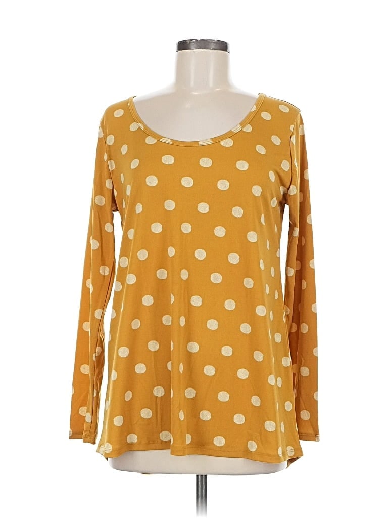 Pre-owned Lularoe Long Sleeve T-shirt In Gold