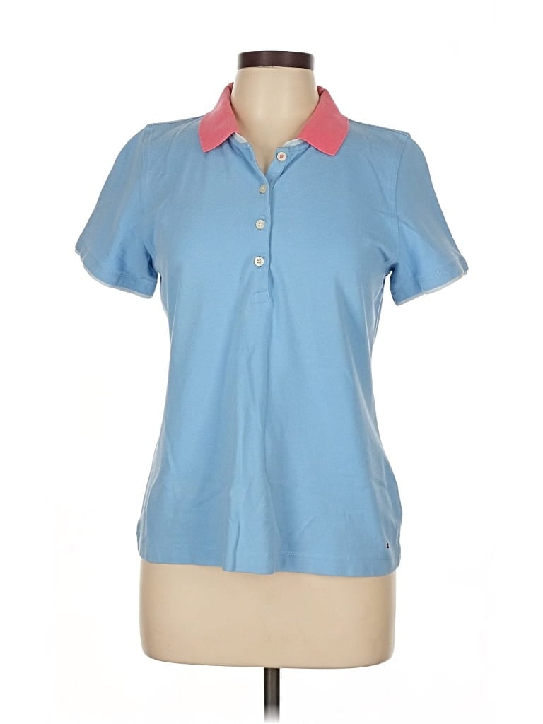 Pre-owned Tommy Hilfiger Short Sleeve Polo Shirt In Blue