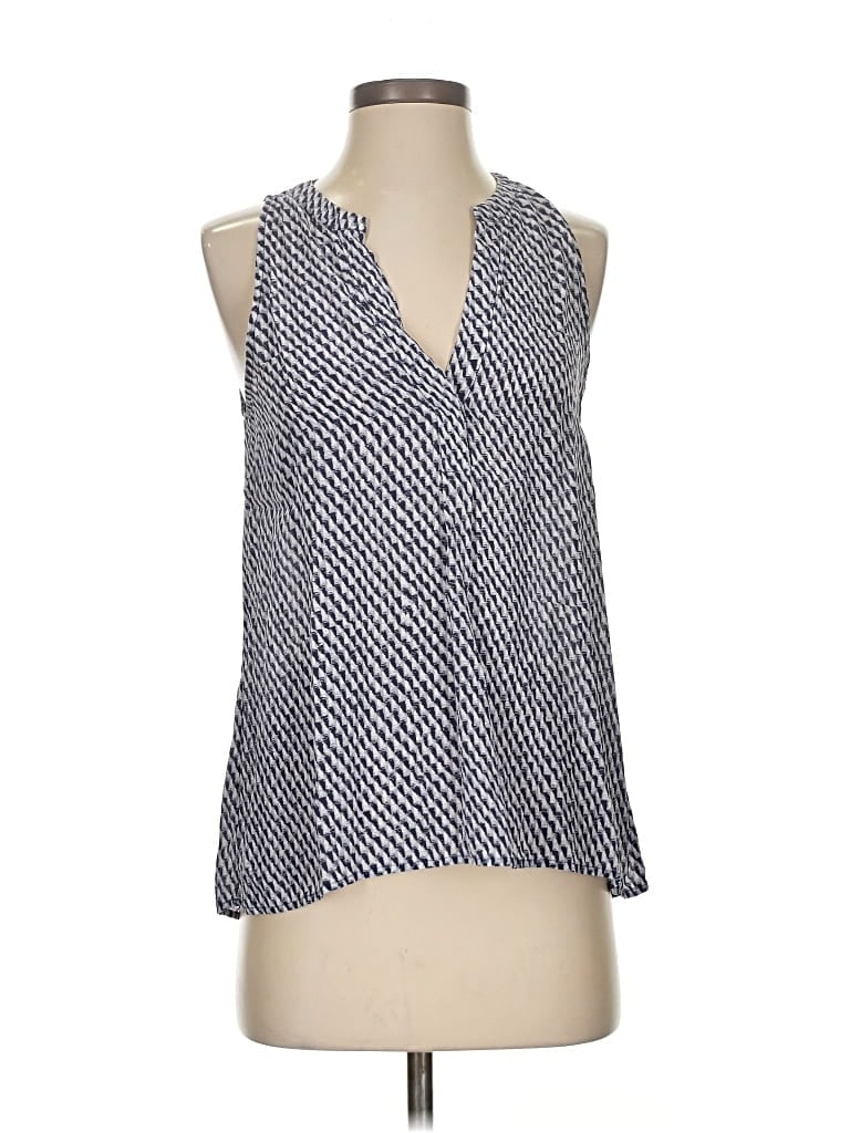 Pre-owned Joie Sleeveless Silk Top Gray Halter Neckline Tops