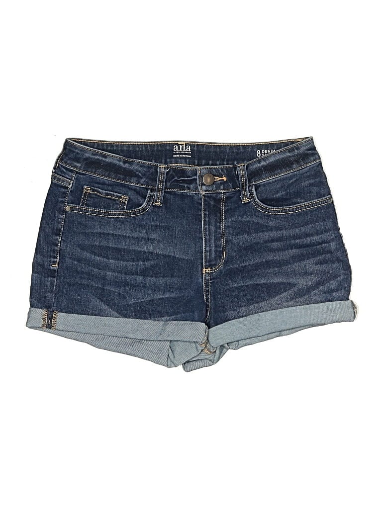 Pre-owned A.n.a. A New Approach Denim Shorts In Blue