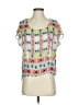 Bisou Bisou 100% Polyester Pink Short Sleeve Blouse Size XS - photo 1
