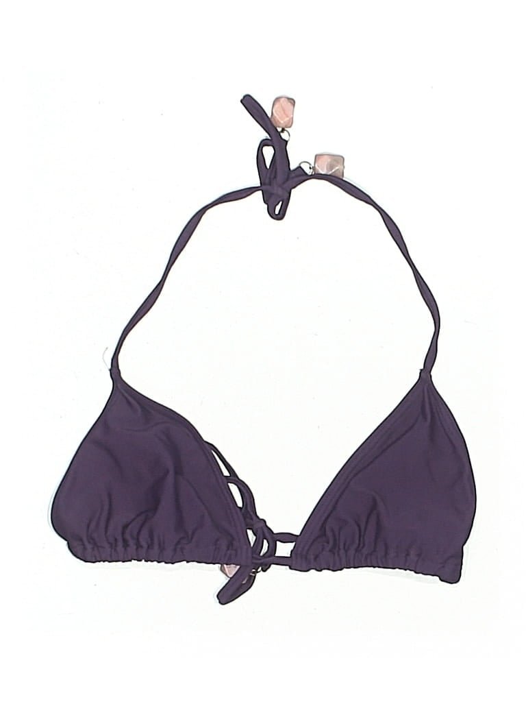 Pre-owned Zimmermann Swimsuit Top Purple Solid Pattern Swimwear