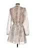 Steve Madden 100% Polyester Animal Print Ivory Silver Cocktail Dress Size S - photo 2