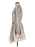 Steve Madden 100% Polyester Animal Print Ivory Silver Cocktail Dress Size S - photo 5