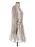 Steve Madden 100% Polyester Animal Print Ivory Silver Cocktail Dress Size S - photo 4