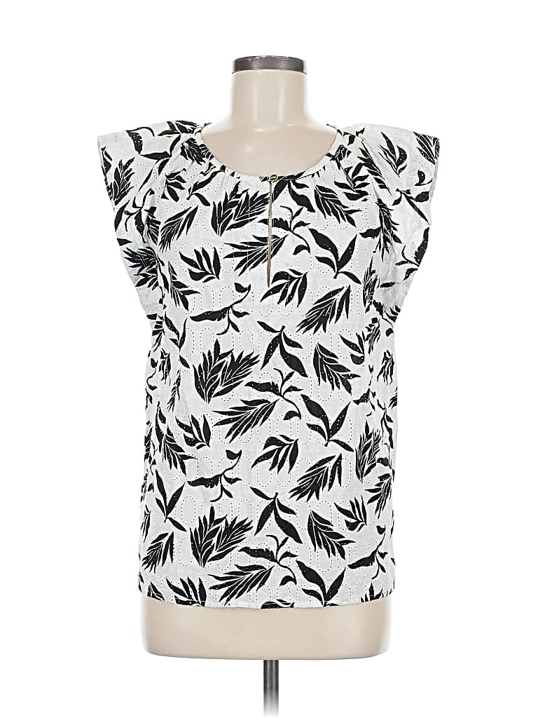 Pre-owned Ann Taylor Loft Sleeveless Blouse In White