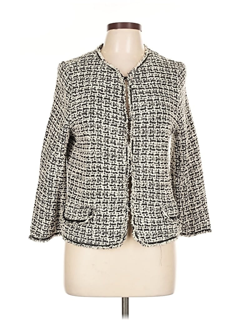 Pre-owned Max Studio Cardigan Sweater In White