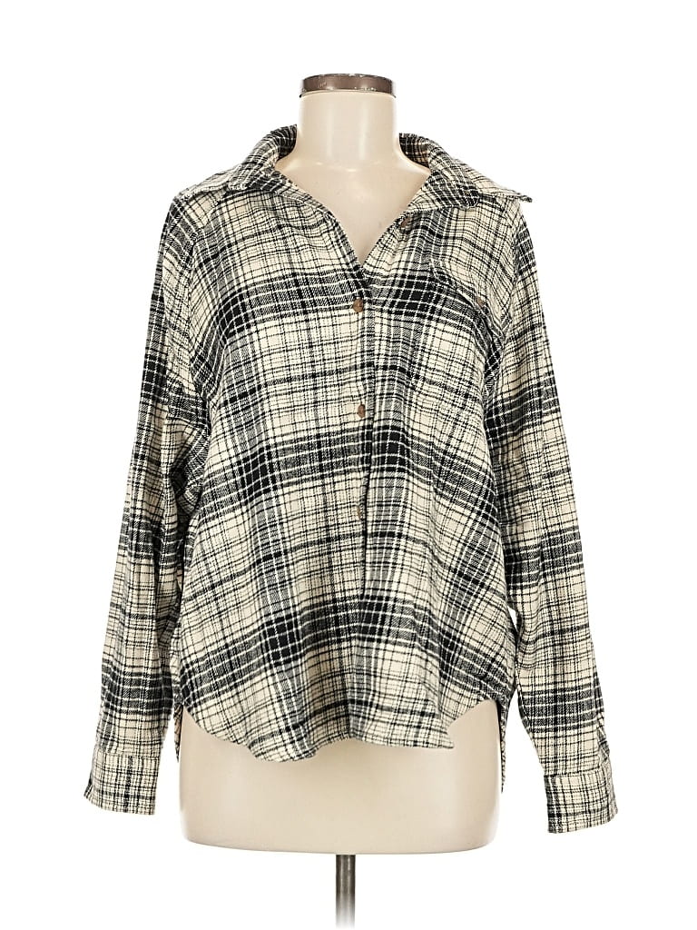 Pre-owned Billabong Long Sleeve Blouse In White