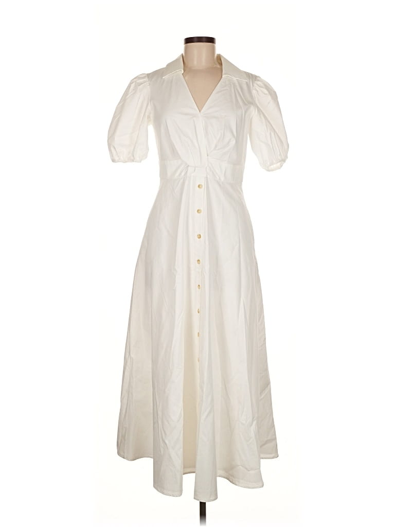 Pre-owned Hutch Casual Dress In White