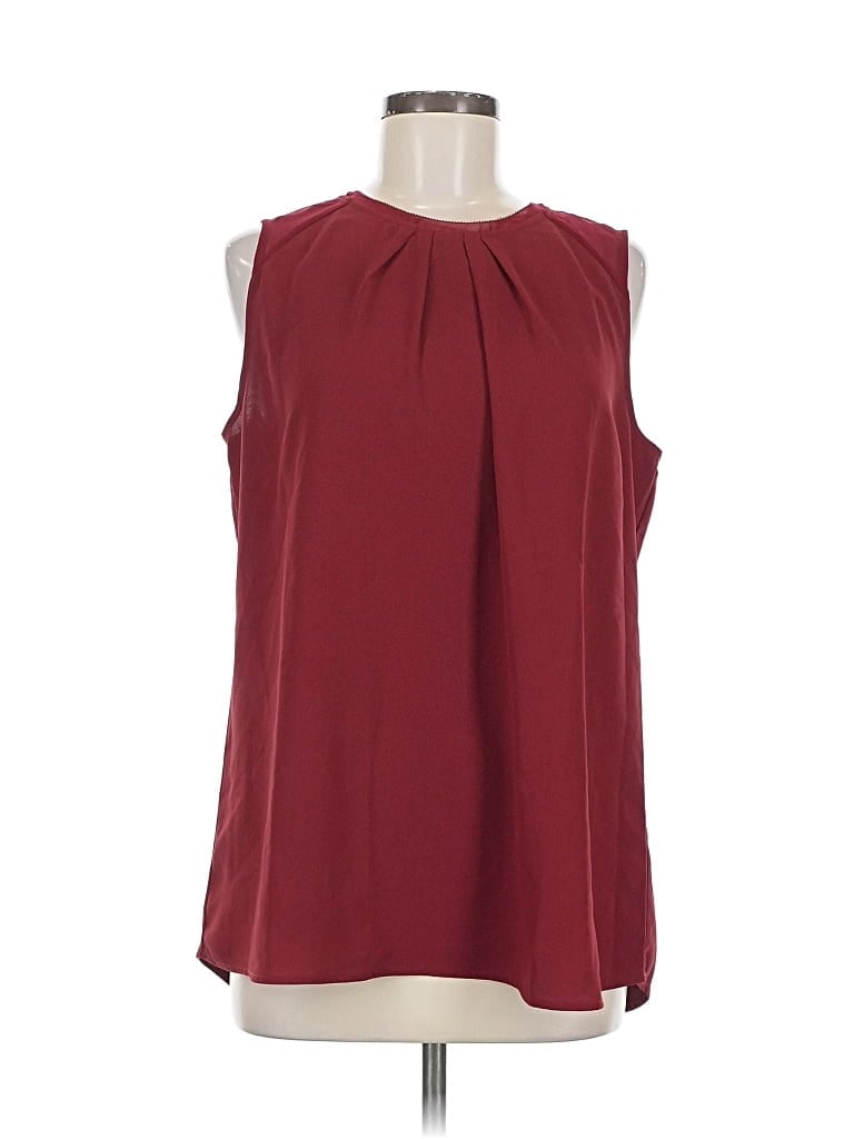 Pre-owned Soft Surroundings Sleeveless Blouse In Burgundy
