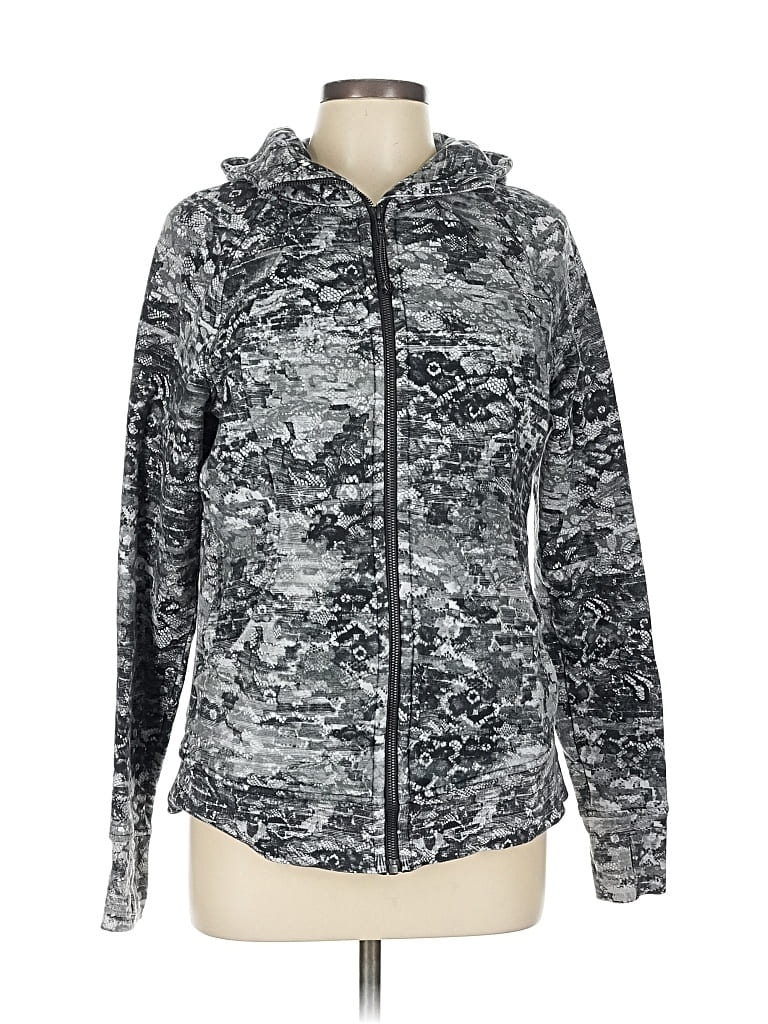 Pre-owned Lululemon Athletica Zip Up Hoodie In Gray