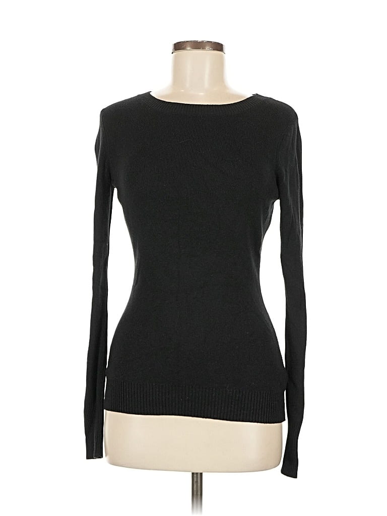 Pre-owned Express Long Sleeve Top Black Boatneck Tops