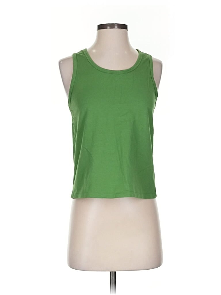 Pre-owned Athleta Sleeveless T-shirt In Green