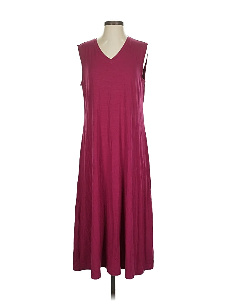 Pre-owned Eileen Fisher Casual Dress In Burgundy