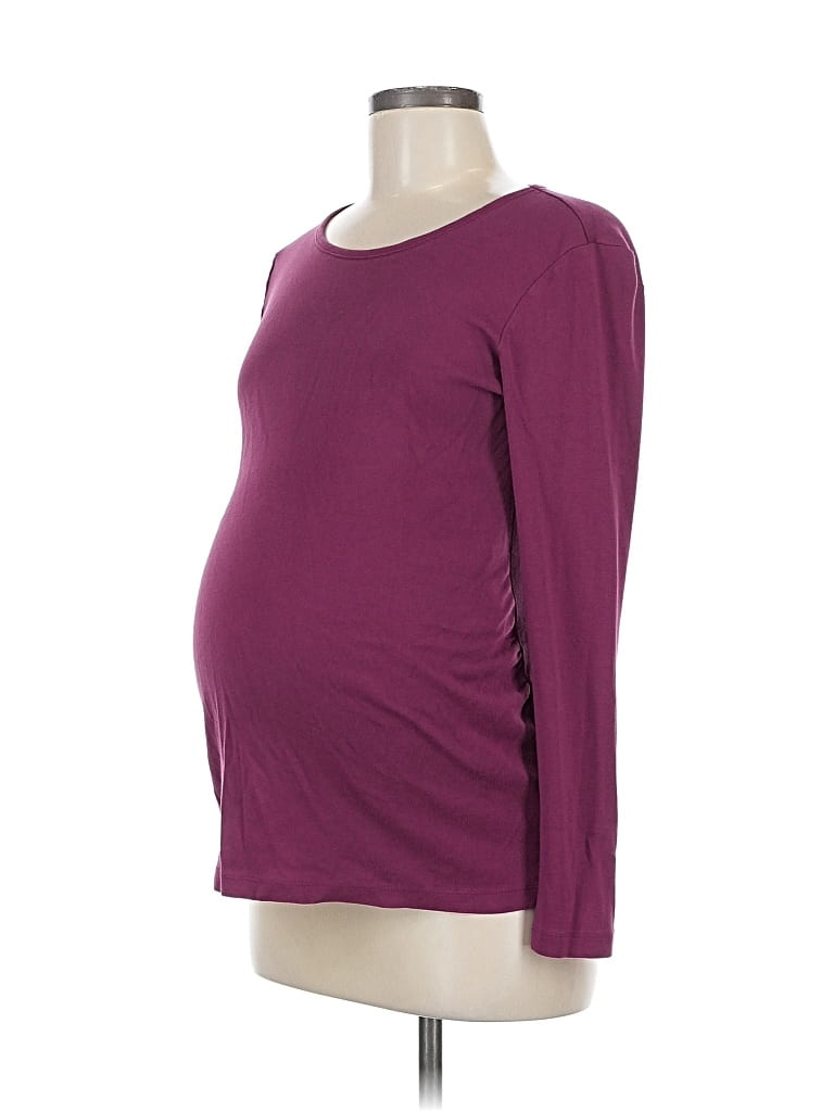 Pre-owned Gap - Maternity 3/4 Sleeve T-shirt In Burgundy