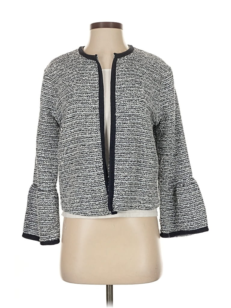Pre-owned Ann Taylor Loft Cardigan Sweater In Gray