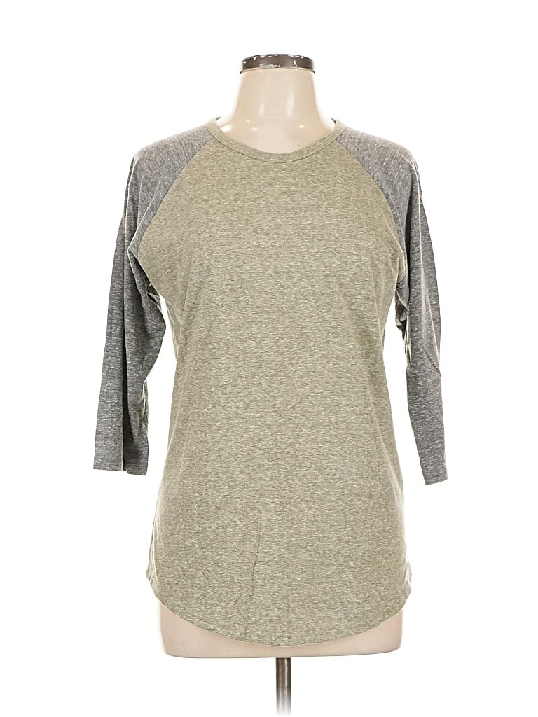 Pre-owned Lularoe 3/4 Sleeve T-shirt In Gray