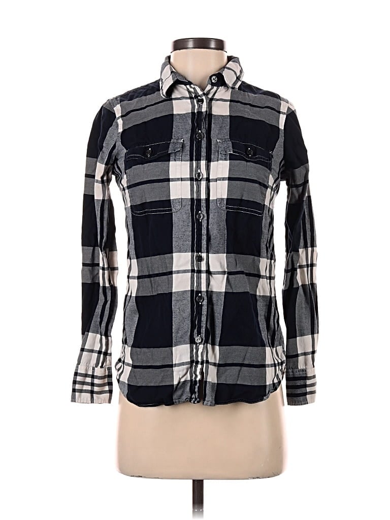 Pre-owned J.crew Factory Store Long Sleeve Button Down Shirt In Blue