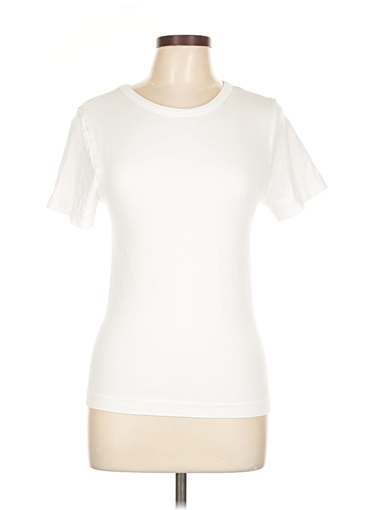 Pre-owned French Laundry Short Sleeve T-shirt In White