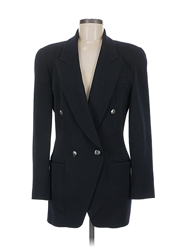 Pre-owned Episode By Carolyn Wright Freeman Wool Blazer Jacket In Black