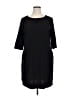 Audrey Whitmore Solid Black Casual Dress Size XL - photo 1