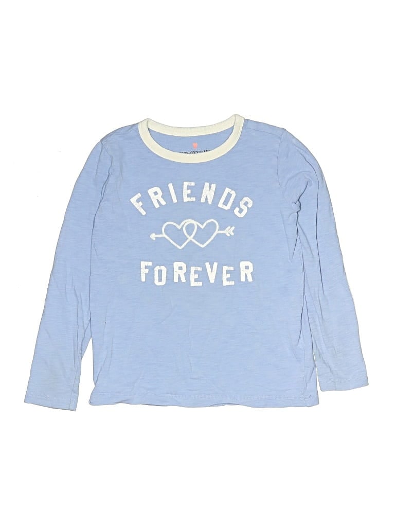 Pre-owned Crewcuts Kids' Long Sleeve T-shirt In Blue