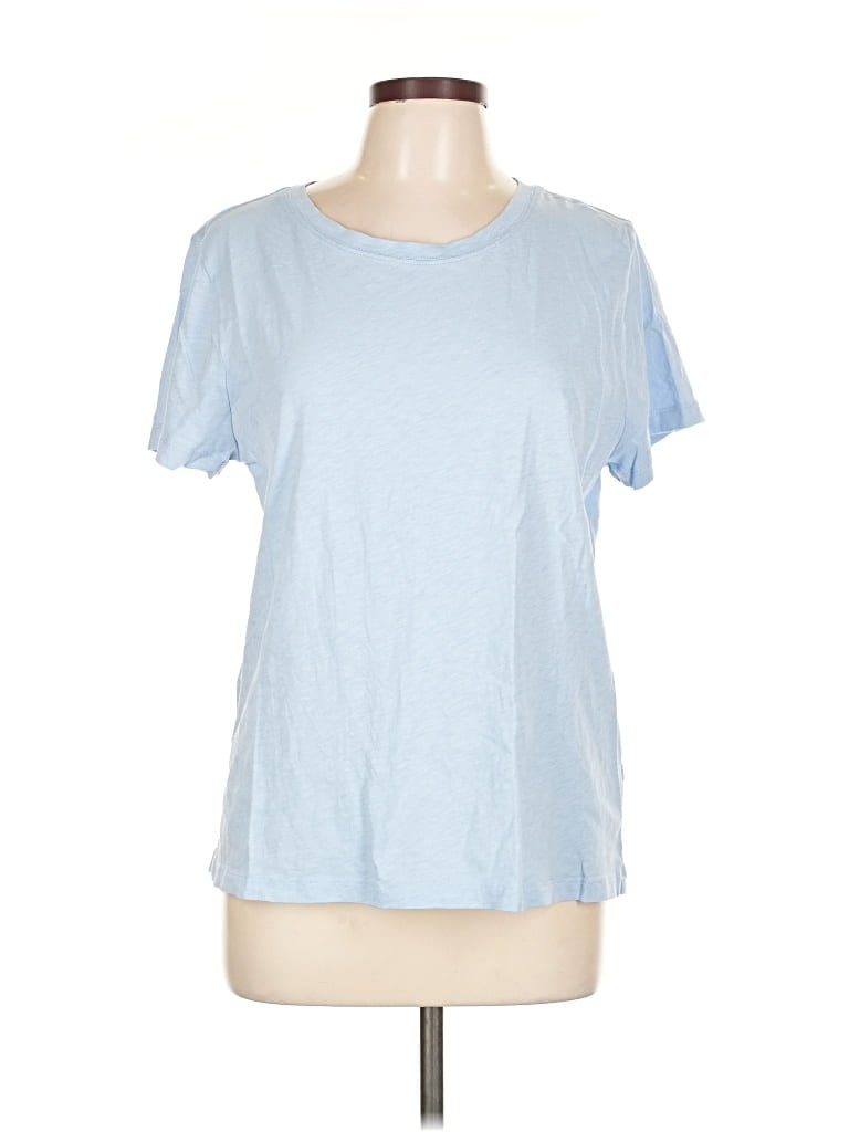 Pre-owned J.crew Factory Store Short Sleeve T-shirt In Blue
