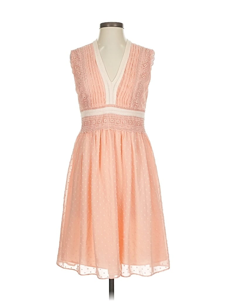 Pre-owned Cotton Bleu Cocktail Dress In Orange